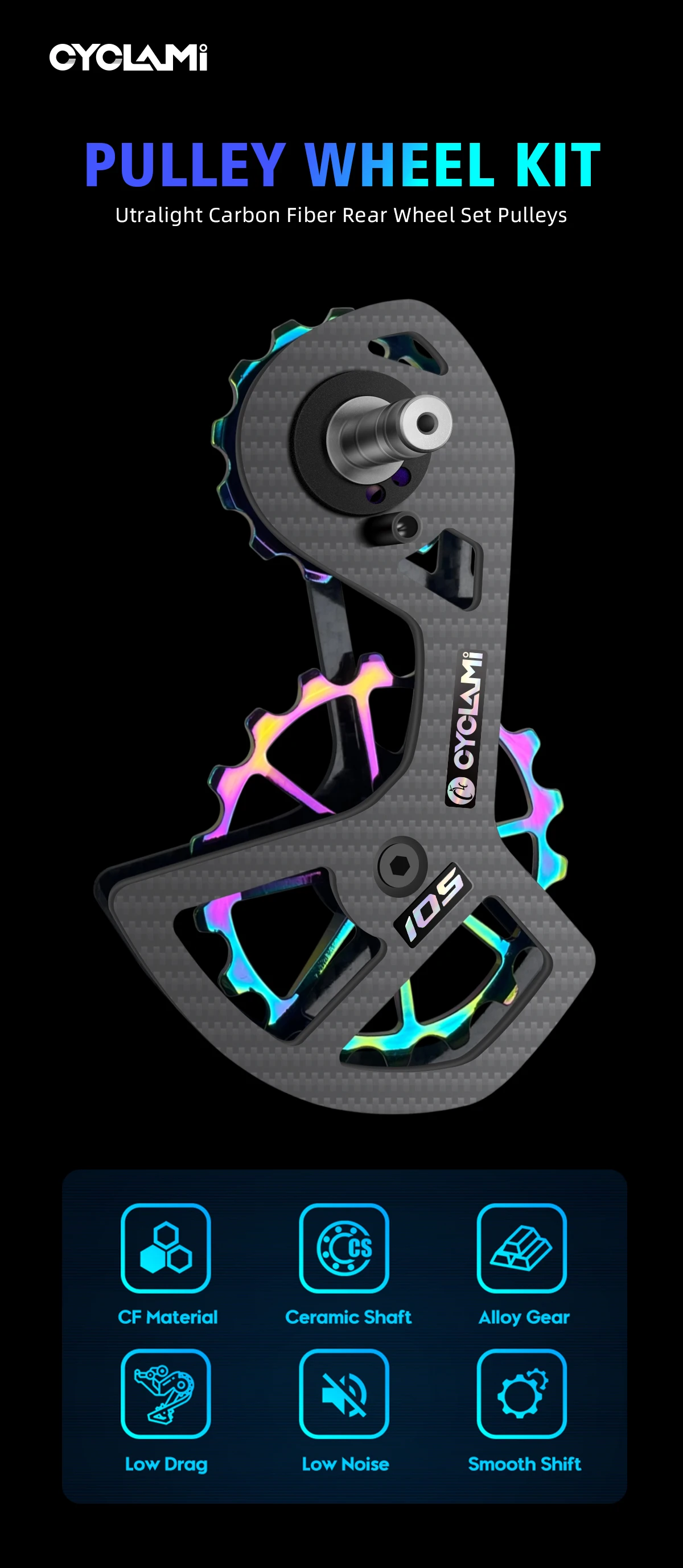 CYCLAMI Fahrrad Carbon Schaltwerke Fahrrad Keramik Lager Rad Set Für SHIMANO Ultegra DURA ACE UT R 8000 105 R 7000 5800 6800 – Detail 1