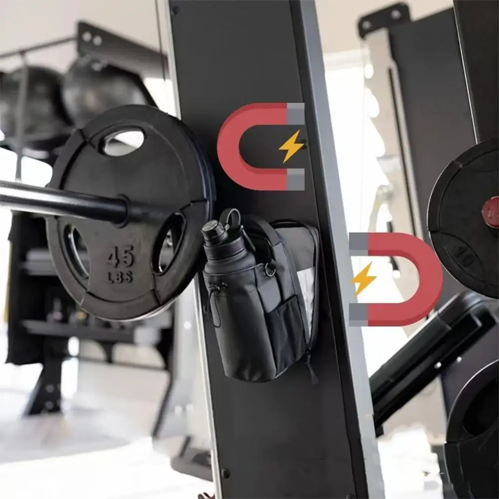 

Магнитная сумка-слинг для бутылки с водой, регулируемая большая вместительная сумка для спортивной бутылки, водонепроницаемая портативная спортивная сумка через плечо для спортзала