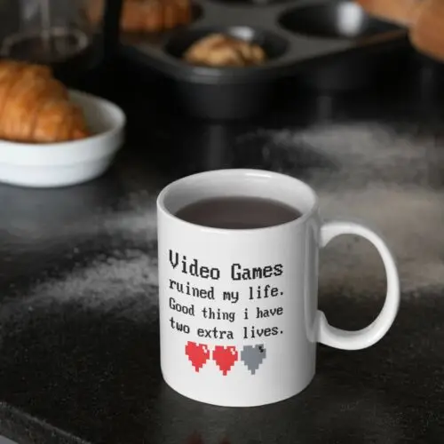 Funny Gamer Mug 11oz White Ceramic Coffee / Tea Mug Gift  