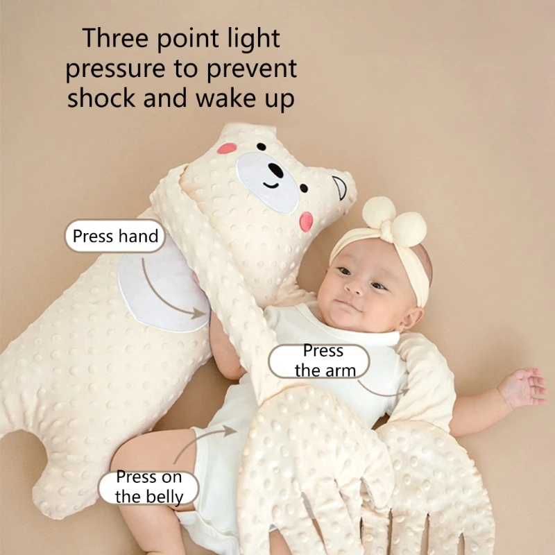 Cartoon Baby Sleep Aid Soothing Hand Pillow Pacify Doll Hand with Remote with/no Music for Newborns Sleeping Comfort