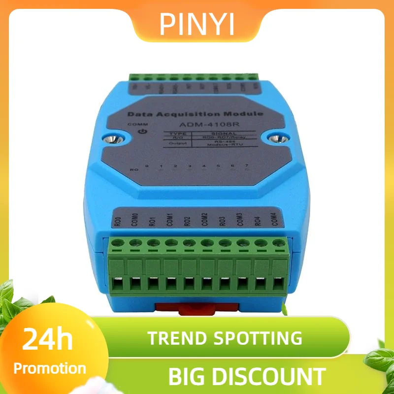 Promotion ADM-4108R Modbus RTU 485 relay module 8channel relay extended PLC control
