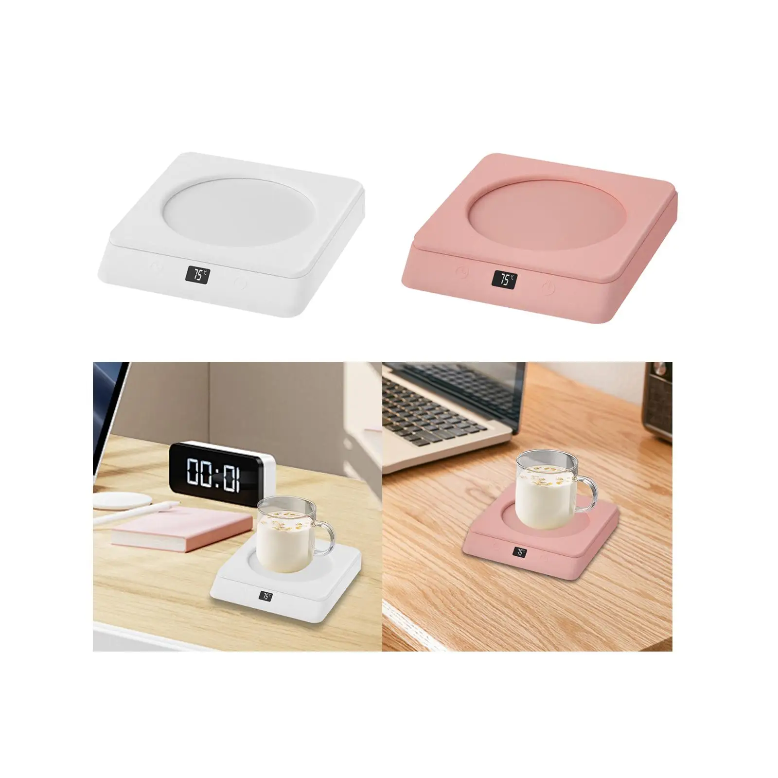 Chauffe-tasse à café antidérapant, plaque chauffante pour thé, tasses en acier inoxydable