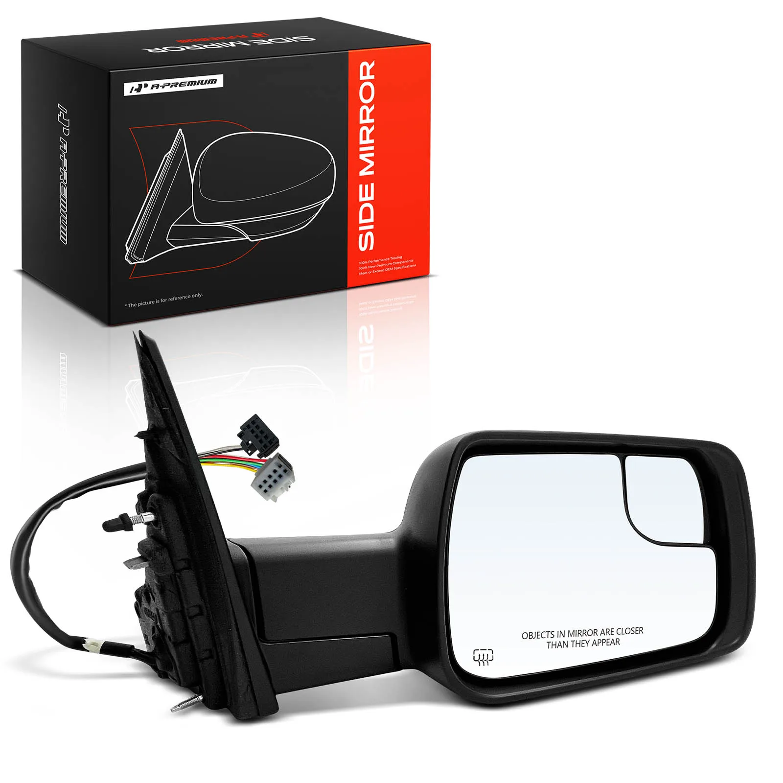 A-Premium Passenger Side Power Door Mirror for Ram 1500 2019-2022 Power Fold Blind Spot Detection Turn Signal Light Heated