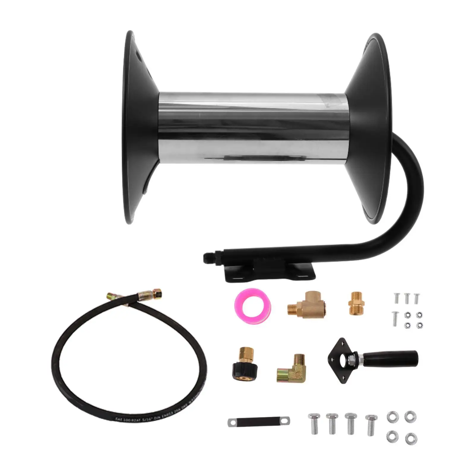 

Аксессуары для катушек для шлангов мойки высокого давления 100 футов с поворотным рычагом и креплением