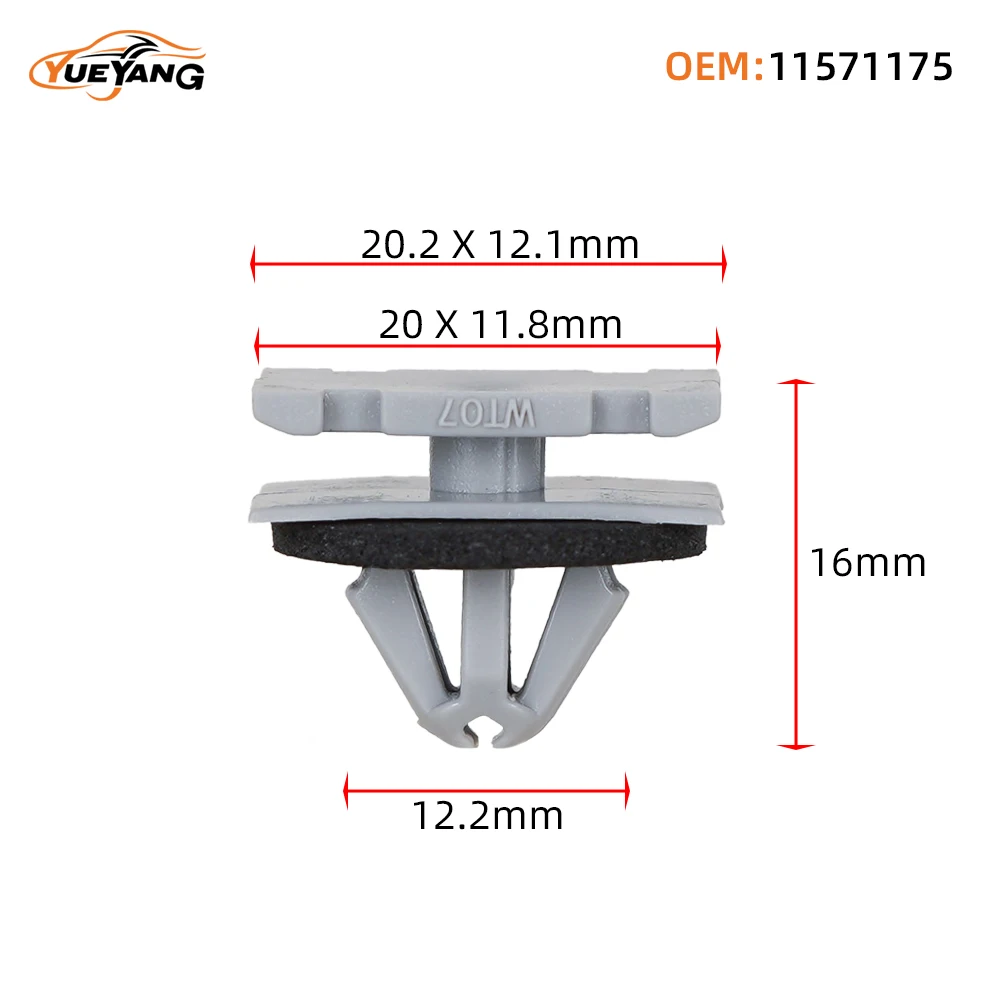 YUEYANG 11571175 Rocker Panel Moulding Retainer Clip für Jeep (Groß) – Cherokee WK2 für Chrysler 200 68172491AA 19352782 – Detail 1