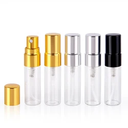 50 adet 100 adet 2ml 3ml 5ml 10ml örnek doldurulabilir parfüm şişesi boş Mini sprey şişesi parfüm şişeleri cam Atomizer konteyner