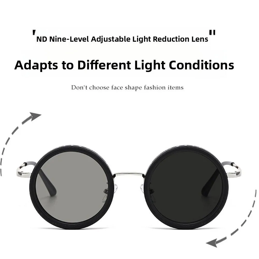 New ND2-400 Adjustable Dimming Glasses 9 Level UV400 Fishing Sunglasses ND Filter Eyewear Driving