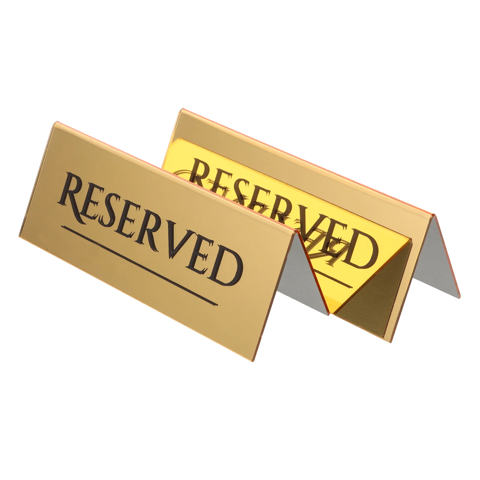 2 Pcs Seat Plate Reserved Signs for Restaurant Tables Wedding Basket Bar Chairs Dual Rural