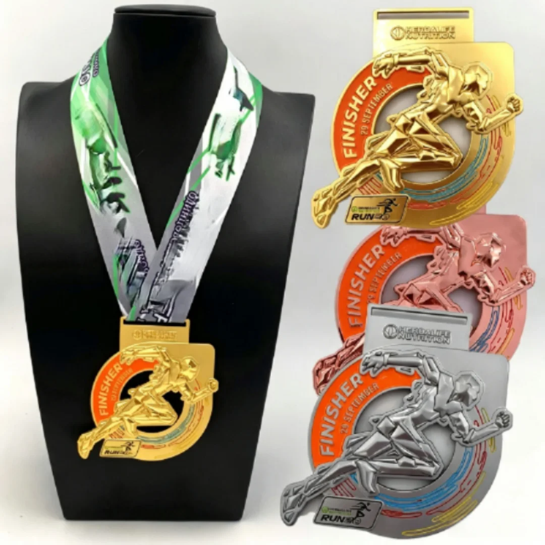 

Custom Gold 5K/10K Marathon Finisher Medals Running/Swimming/Football/Triathlon/Cycling Race Award Metal Medal Manufacturer