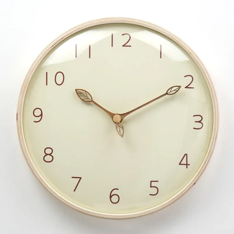 Modern Wooden Wall Clock for Living Room Minimalist Quiet Movement Design Home Decor Wood Wall Clock