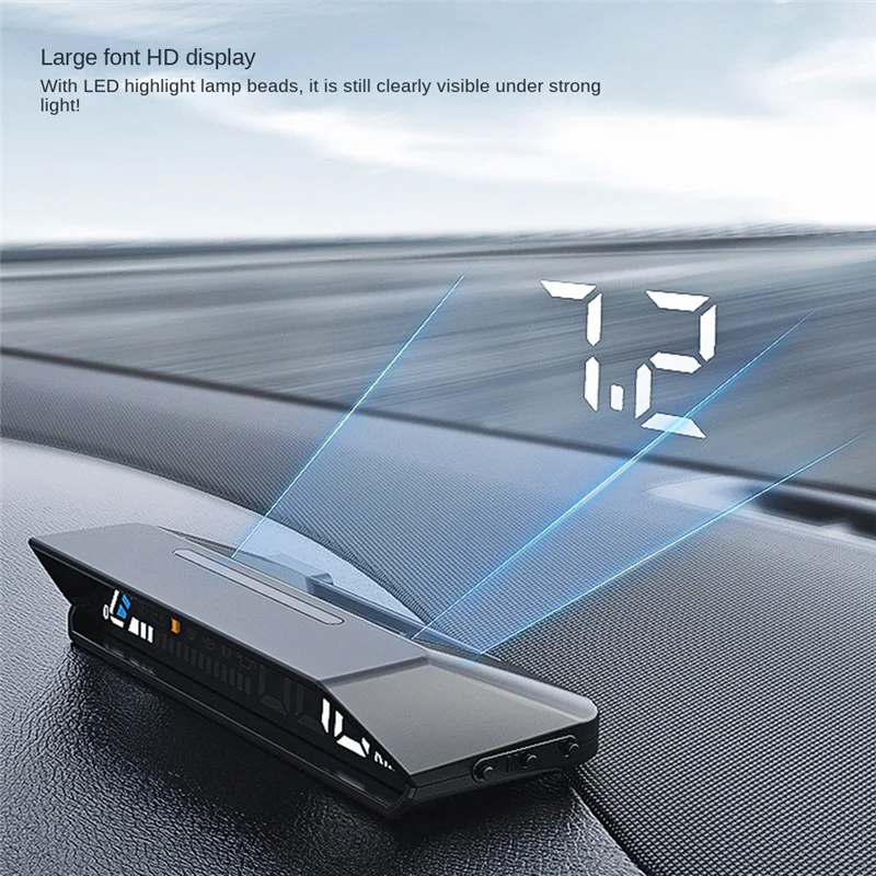 

1 PCS S100 Dual Display HUD Head-Up Display Black Plastic Vehicle Instrument Transmission Oil Temperature Monitoring