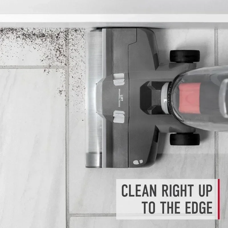 D2BHoovvers ONEPWR 유선형 무선 하드 바닥 청소기, 자체 시스템을 갖춘 습식 건식 진공 청소기, 가장자리 청소, 프리미엄 LCD 디스플레이