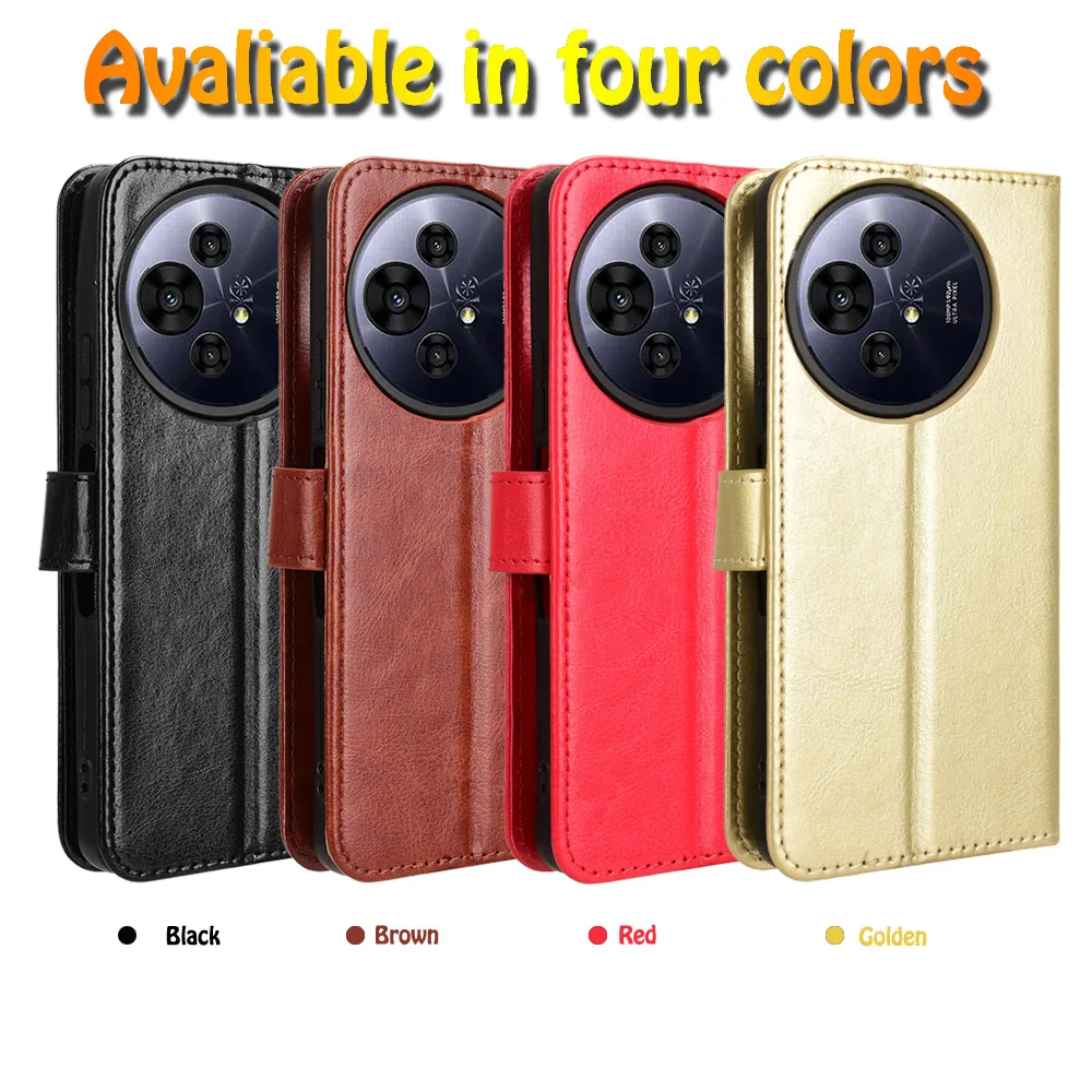 حافظة محفظة جلدية قابلة للطي لـ TCL ، حامل بطاقة ، غطاء مغناطيسي ، وظيفة حامل ، فاخر ، TCL 50 و 50Pro