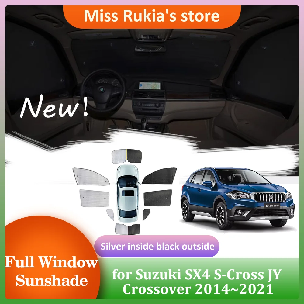 Car Sunshades for Suzuki SX4 S-Cross JY Crossover 2014~2021 Roof Windows Sun Visor Windshield Curtain Sunroof Cover Accessories