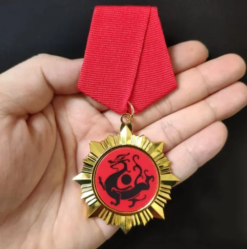 

The Medal of Cultural and Creative Dragon, Hanlong Wadang Totem Emblem Pattern, PVC Coating Process Alloy 5 * 10cm