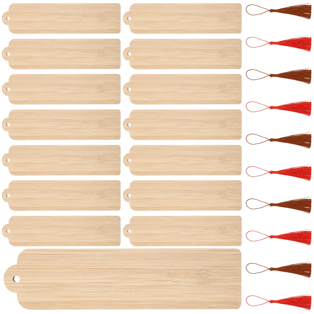 

Bamboo Bookmark Blank Bookmarks to Decorate Craft Sticks Tag Tassel Primary School
