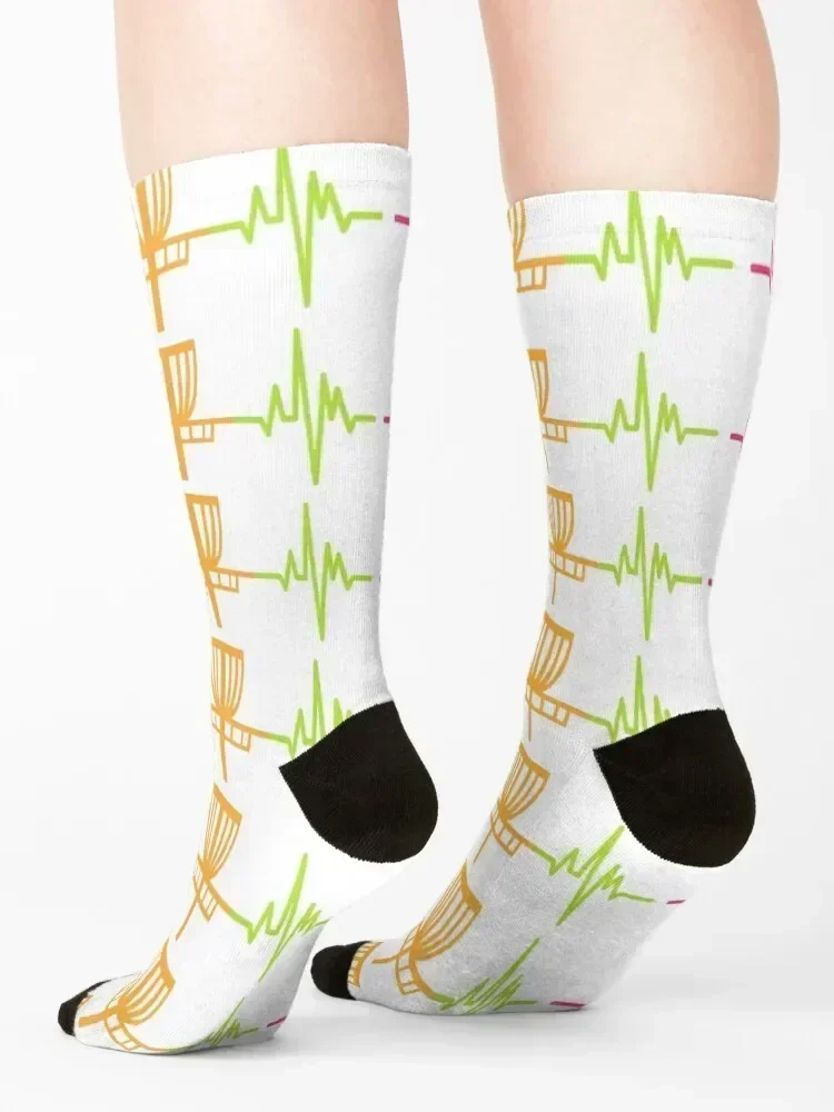 Heart Beat - Funny Disc Golf Socks aesthetic Stockings compression hip hop anime Men Socks Women's
