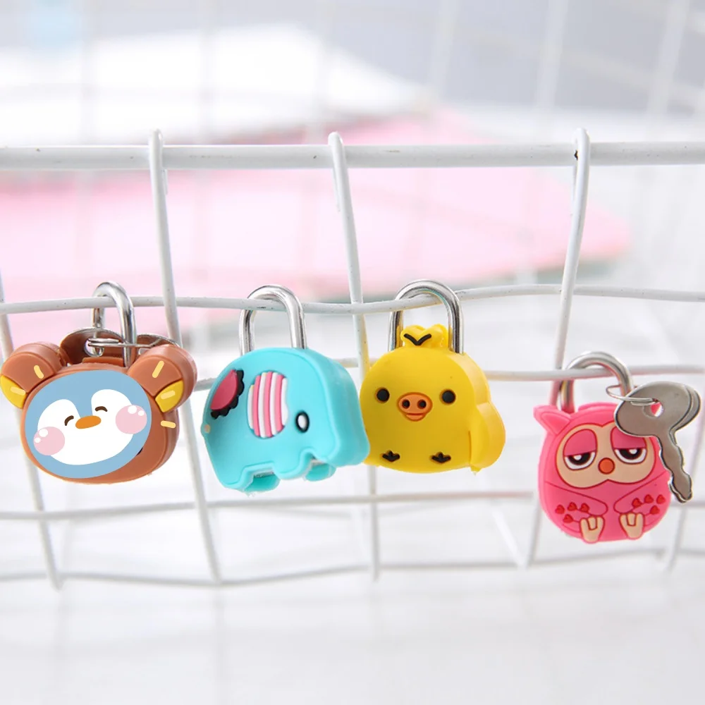 Bloqueio-cadeado gaveta-armário mochila mala bagagem de metal mini bonito bolsa dos desenhos animados para viajar ao ar livre mochila segurança
