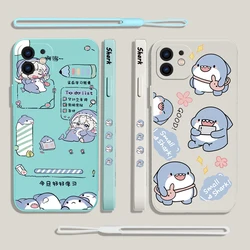 Funny Cute Cartoon Shark boy Phone Case For Samsung Galaxy S23 S22 S21 S24 Ultra Plus FE S9 S10E Note 20 ultra 10 9 Plus Cover