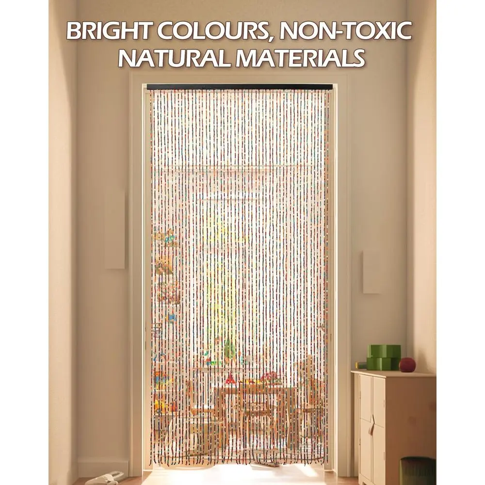 Handgemaakt 52-strengs gordijn met regenboogkralen, 35,4x74,8, multifunctioneel voor deuropeningen, insectenscherm voor thuis