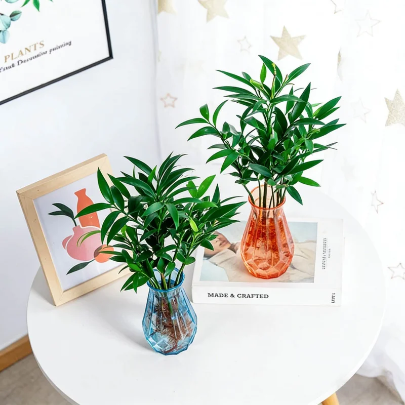 Hydroponische Vase für grünen Radieschen und Kupfermünzgras, transparente Kunststoff-Deko für Zuhause, kreatives Ornament, Wasserkultivierungs-Fließbehälter