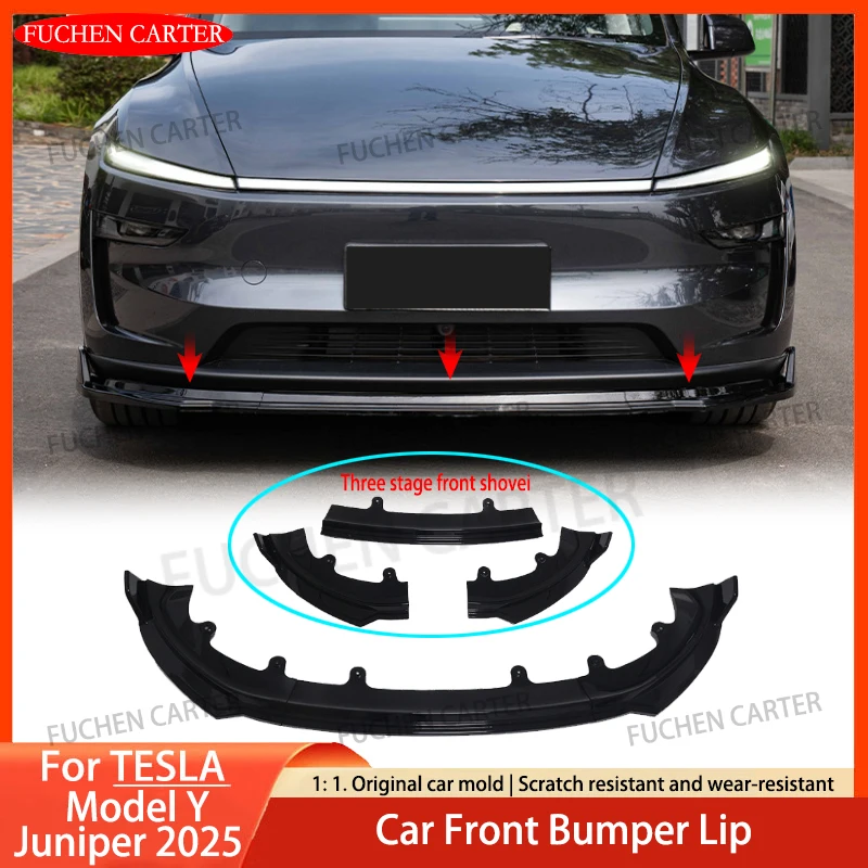 

Для Tesla Model Y Juniper 2025 + передний бампер, защита для подбородка, диффузор, сплиттер, спойлер для тела, дефлектор, аксессуары для тюнинга