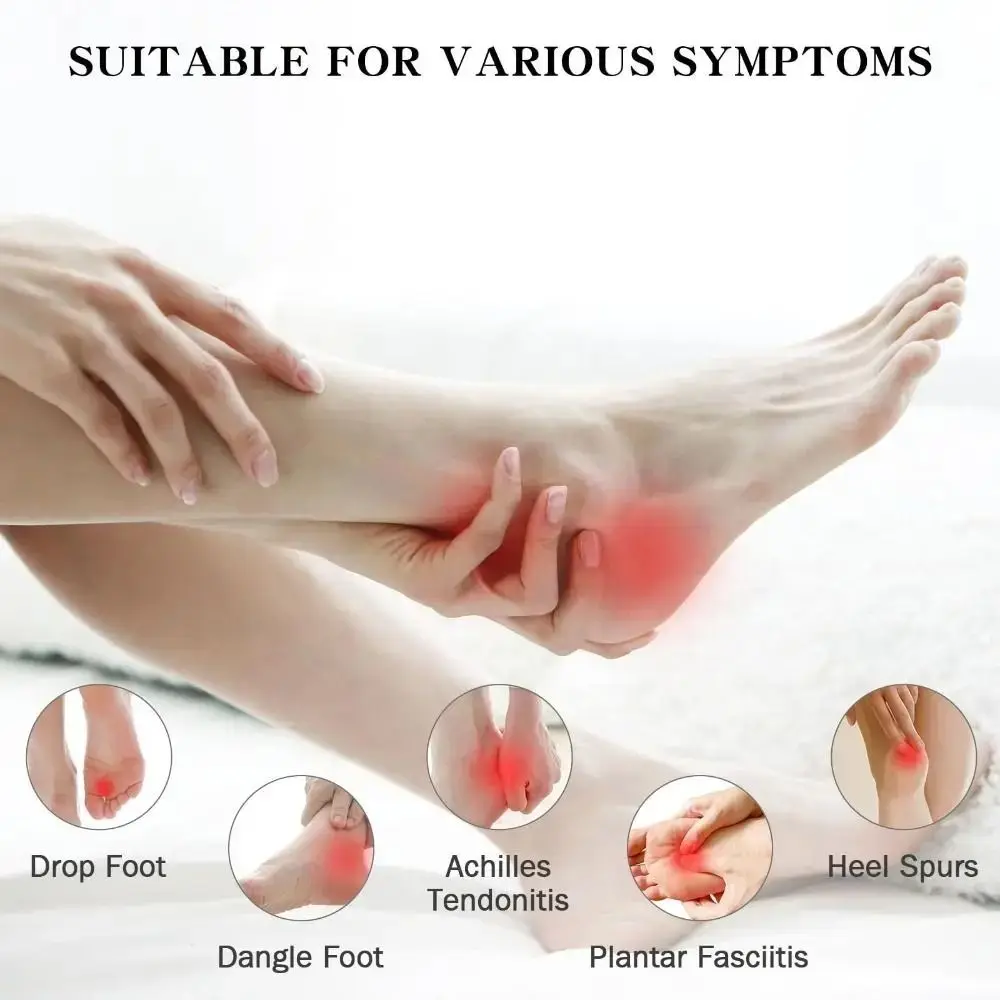 

Fixed Plantar Fasciitis Splint Brace Compression Adjustable Dorsal Drop Foot Orthopedic Brace Skin-friendly Comfortable