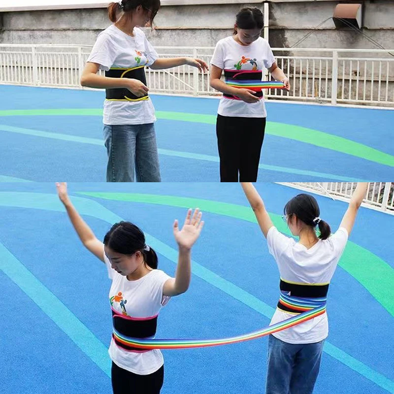 Giocattoli per adulti Giochi di società Striscia di stoffa Spin Around Fun Team Building Prop Espansione del parco giochi all'aperto Attività sportiva genitore-figlio