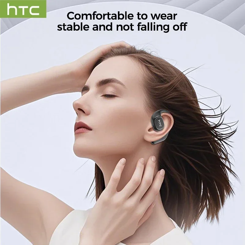 HTC NE11 بلوتوث V6.0 سماعات AI مترجم سماعات أذن مفتوحة الأذن للحد من الضوضاء OWS سماعات رأس لاسلكية رياضية LCD تعمل باللمس