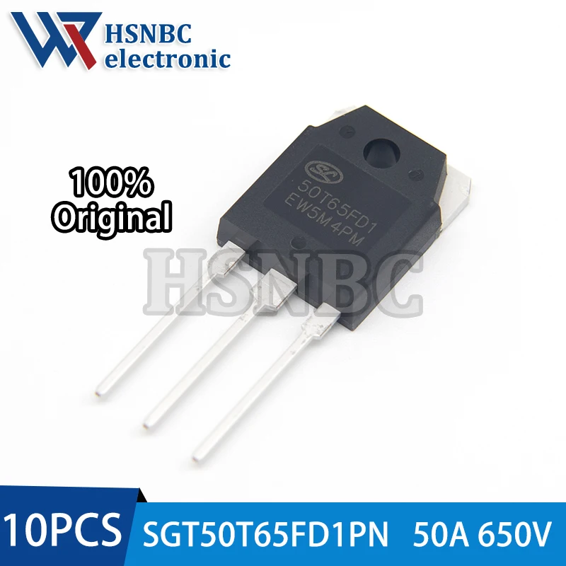 

10PCS SGT50T65FD1PN 50T65FD1 SGT50T65FD1 50T65 TO-3P 50A 650V IGBT Power Transistor 100% New Original