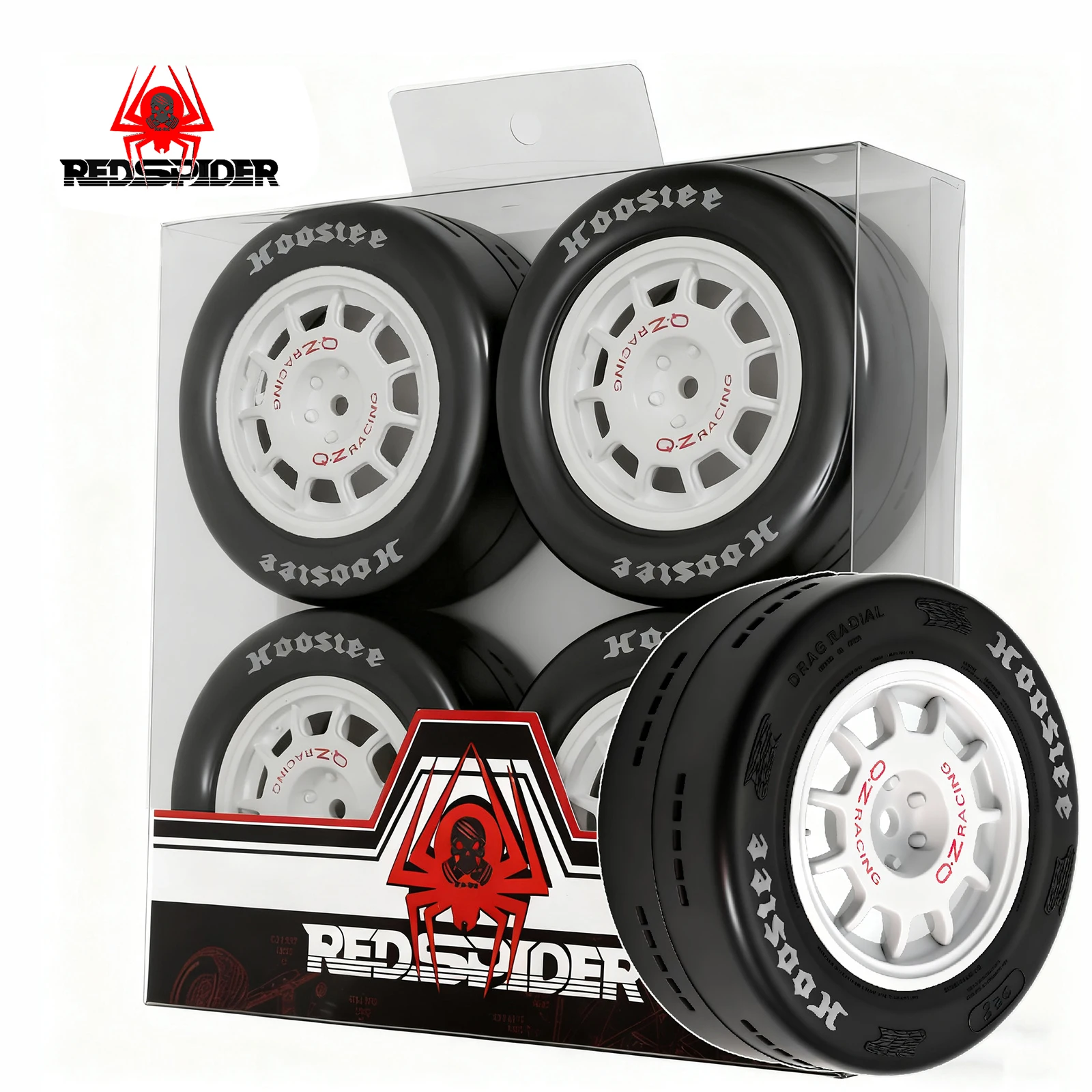 

RED SPIDER 4Pcs Remote Control RC Tire for 1/8/9hpi Rally WR8 Ford CNE Beijing Business DRX Carisma Rally General Motors