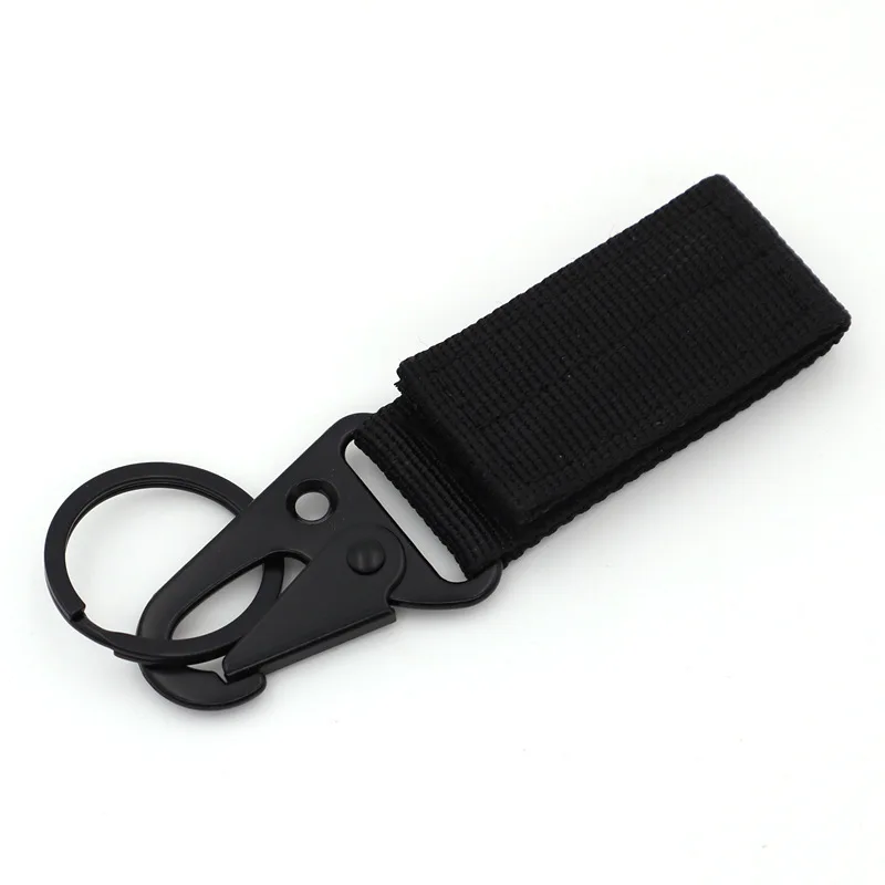 Fashion Mens Belt Accessories Metel Keychain For Canvas Cotton Leather Strap Tactical HOOK