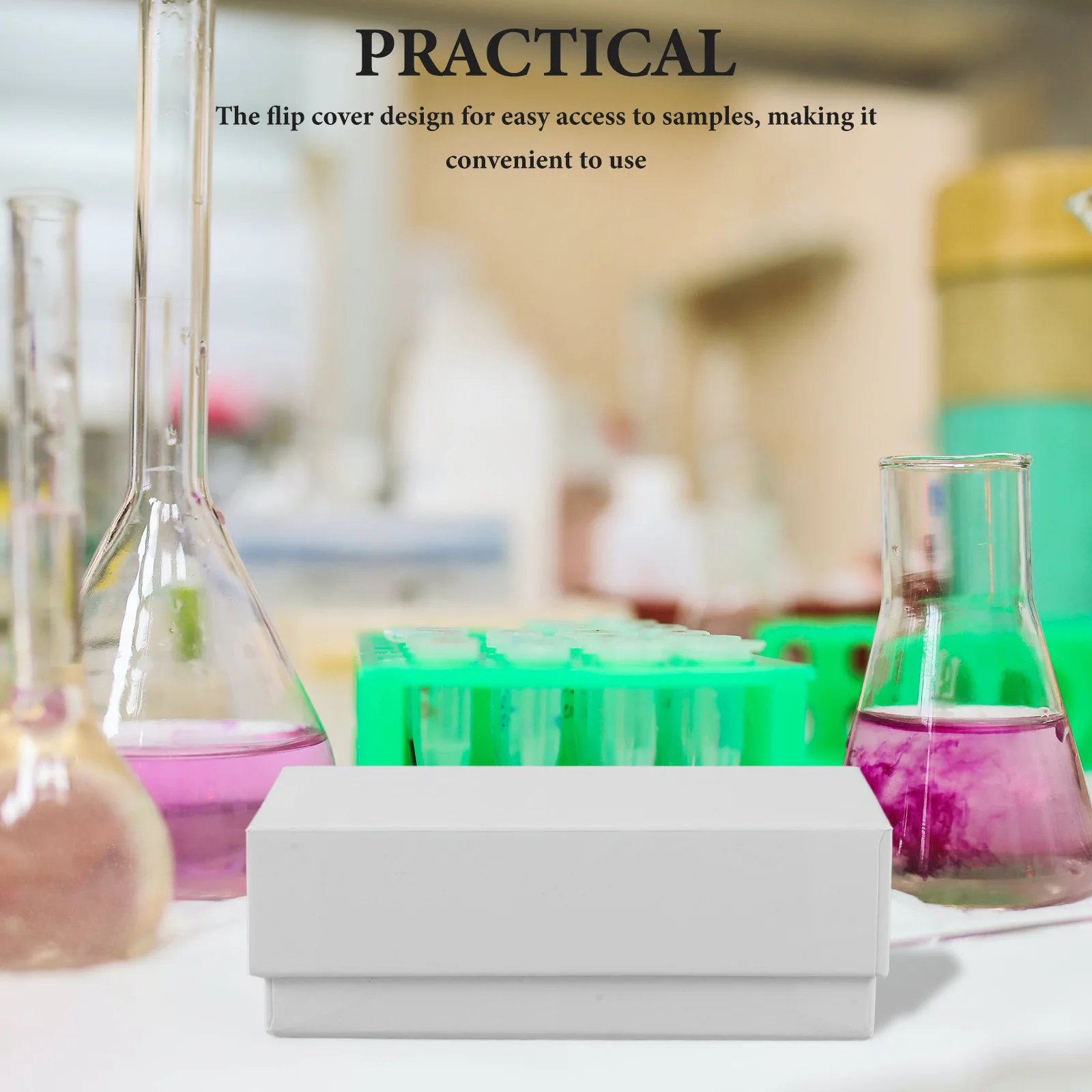 

81 Grids Cryogenic Storage Box Freezer Tube Holder Microcentrifuge Tube Paper Material Flip Use Sample