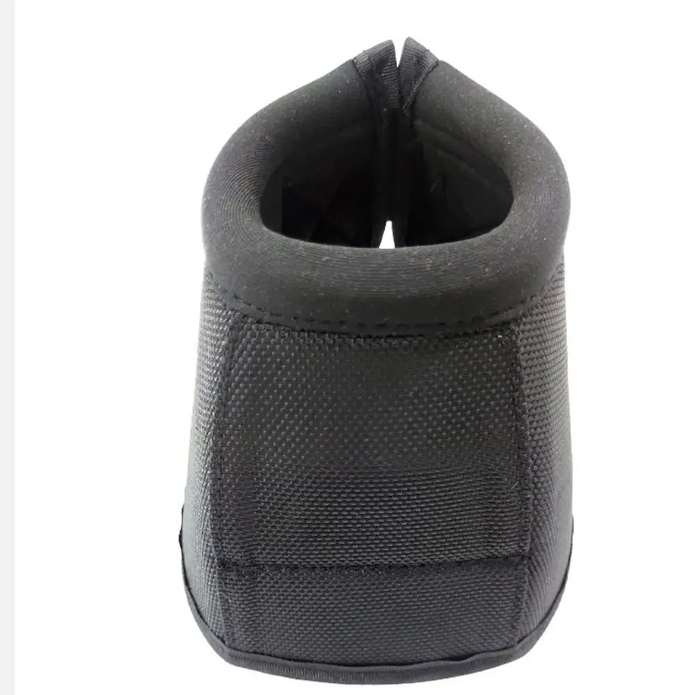 Durável Oxford tecido preto cavalo pés guardas, Botas resistentes ao rasgo, Protetor de pulsos reutilizável casco, 1 par