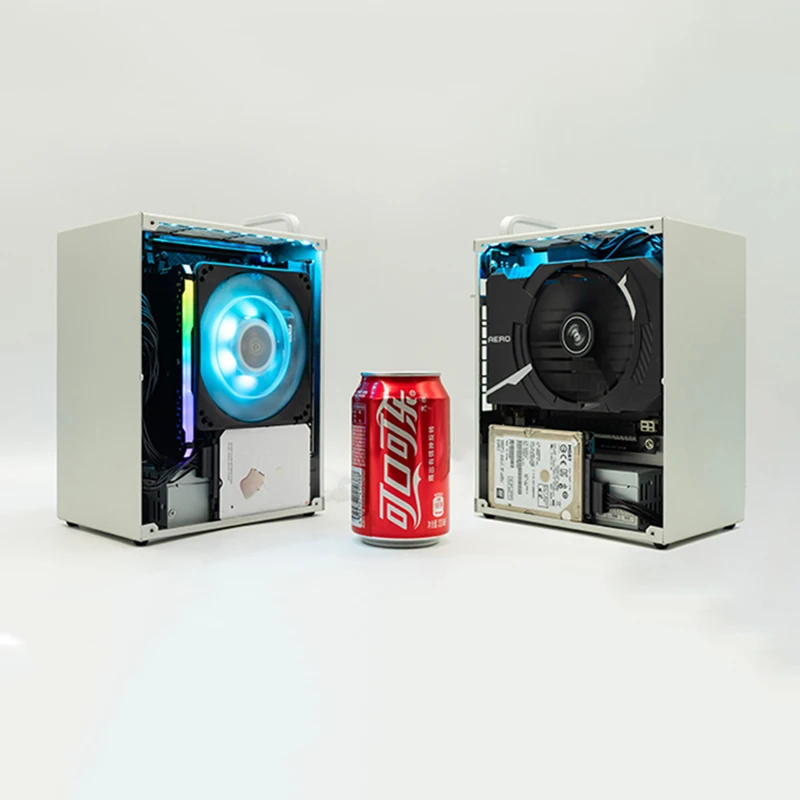 

PC Gamer Case ITX MINI Safe Cabinet All-aluminum HTPC For Graphics Card RTX 2070 1660 i3 i5 i7 8700 K39 PC Empty Chassis E