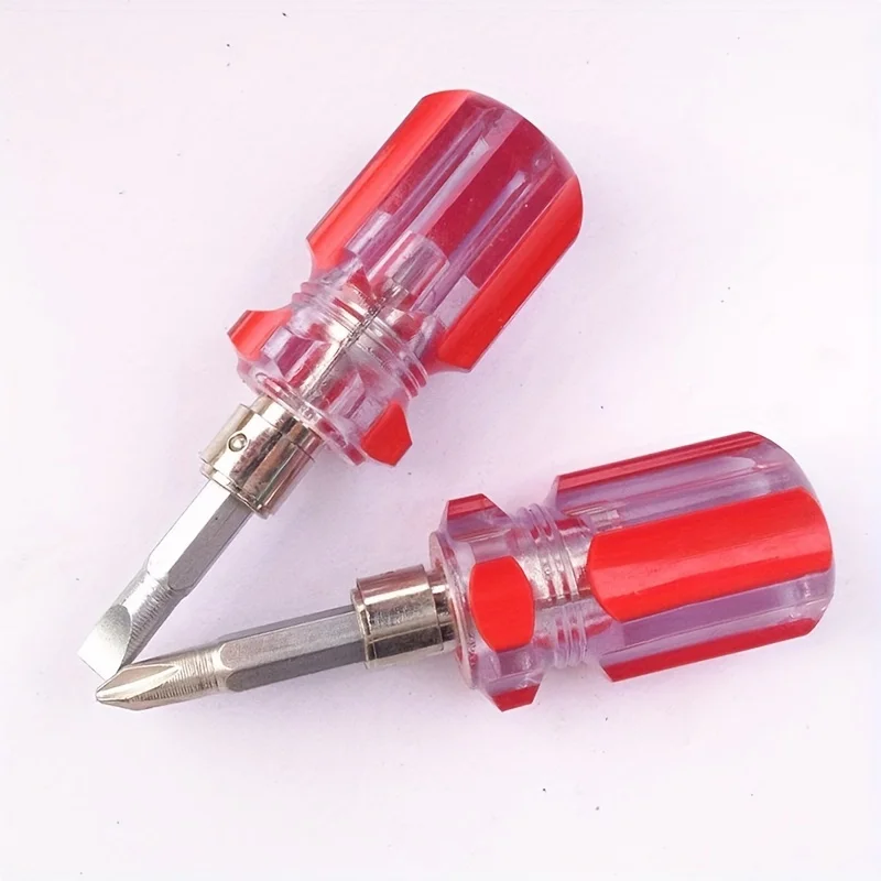 

1pc Dual-use Screwdriver | Transparent Color Bar, Chrome Vanadium Steel, Torx and Phillips Heads
