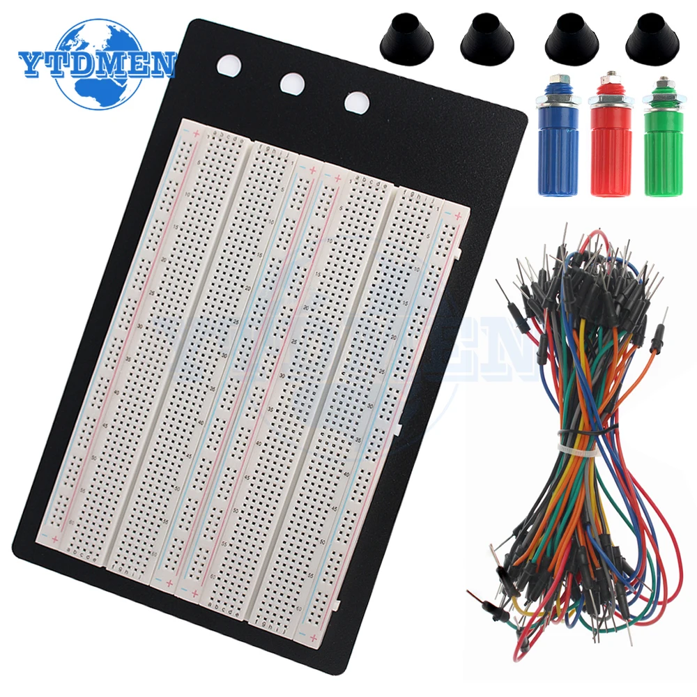 طقم أسلاك توصيل معزز اللوح ZY-204 1660 فتحة اللوح التجريبي + 65 قطعة أسلاك إلكترونية لتقوم بها بنفسك لوحة دوائر كهربائية ، لاردوينو #1