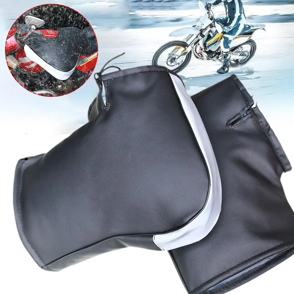 1 Pair* Motorcycle Handlebar Muffs Gloves Snowmobile Muffs Grip Winter Accessories Handlebar Motorbike Windproof Warm Water N6V3