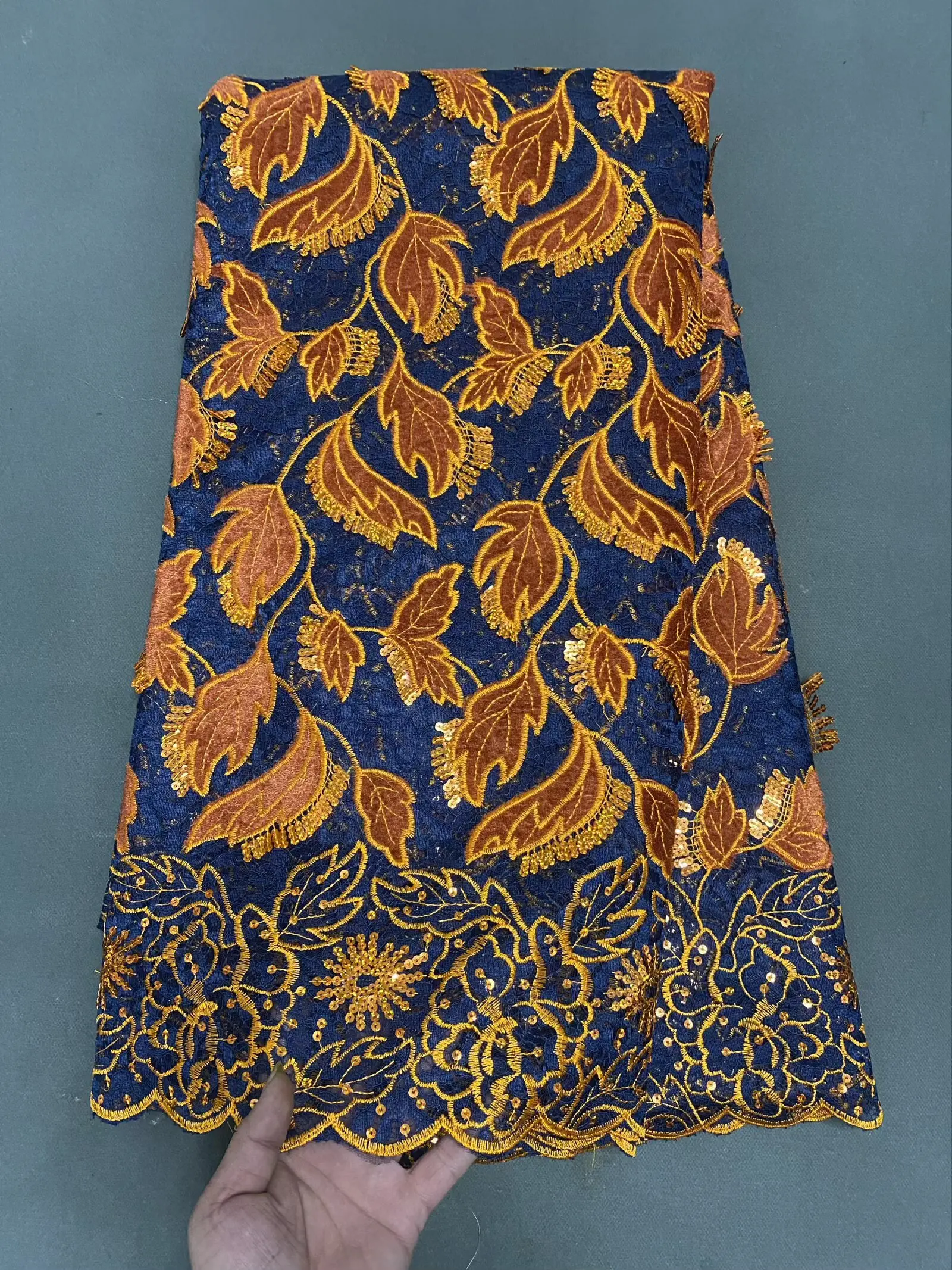 

Африканская бархатная кружевная ткань с кисточками и замысловатой вышивкой, лазерная резка, традиционная нигерийская одежда, 2025 штор, дизайн шитья