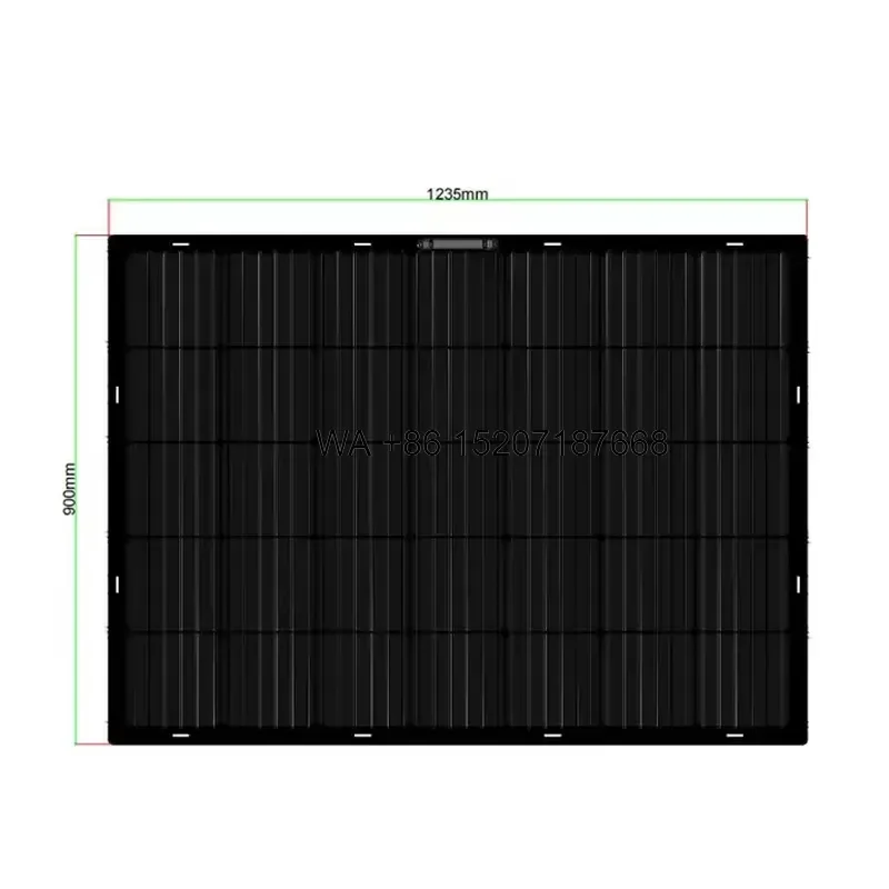 Wmwmnu 200W Rollable Solar Panel High Quality Flexible All Black Bendable Photovoltaic Module for Balcony Rooftop and Marine