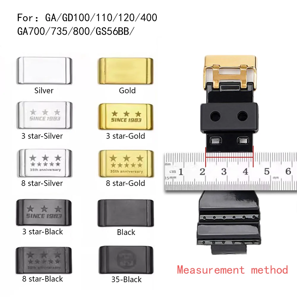 

Watch Band Locker for Accessories GA-110 GD-100 GG-1000 DW-5600 DW-6900 Metal Bezel Ring Watch Band Holder Buckle16MM18MM20MM22M