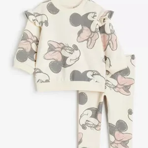 Autumn Girls Long Sleeve 1-6Age Children Children Cartoon Print Sweatshirt + Pants Two Parts Minnie Piece Print Clothing 8 Main Sales Set Minnie - №6