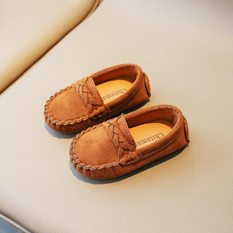 เด็กผู้หญิงรองเท้าLoafers Slip-Onเด็กทารกหนังนิ่มหนังนุ่มสบายๆรองเท้าเด็กวัยหัดเดินเด็กรองเท้าสบาย 21-35