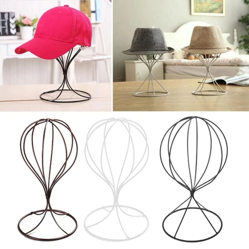 

Modern Metal Hat Rack Tabletop Display Stand Elegant Form Rack for Cap & Bowler Hats Storage Holder Organiser