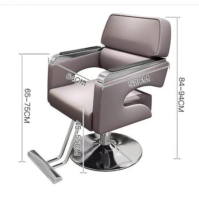 Rolling Padded Barber Chair Classic Heavy Duty Salon Chair Home Professional Cadeira Barbeiro Beauty Salon Furniture