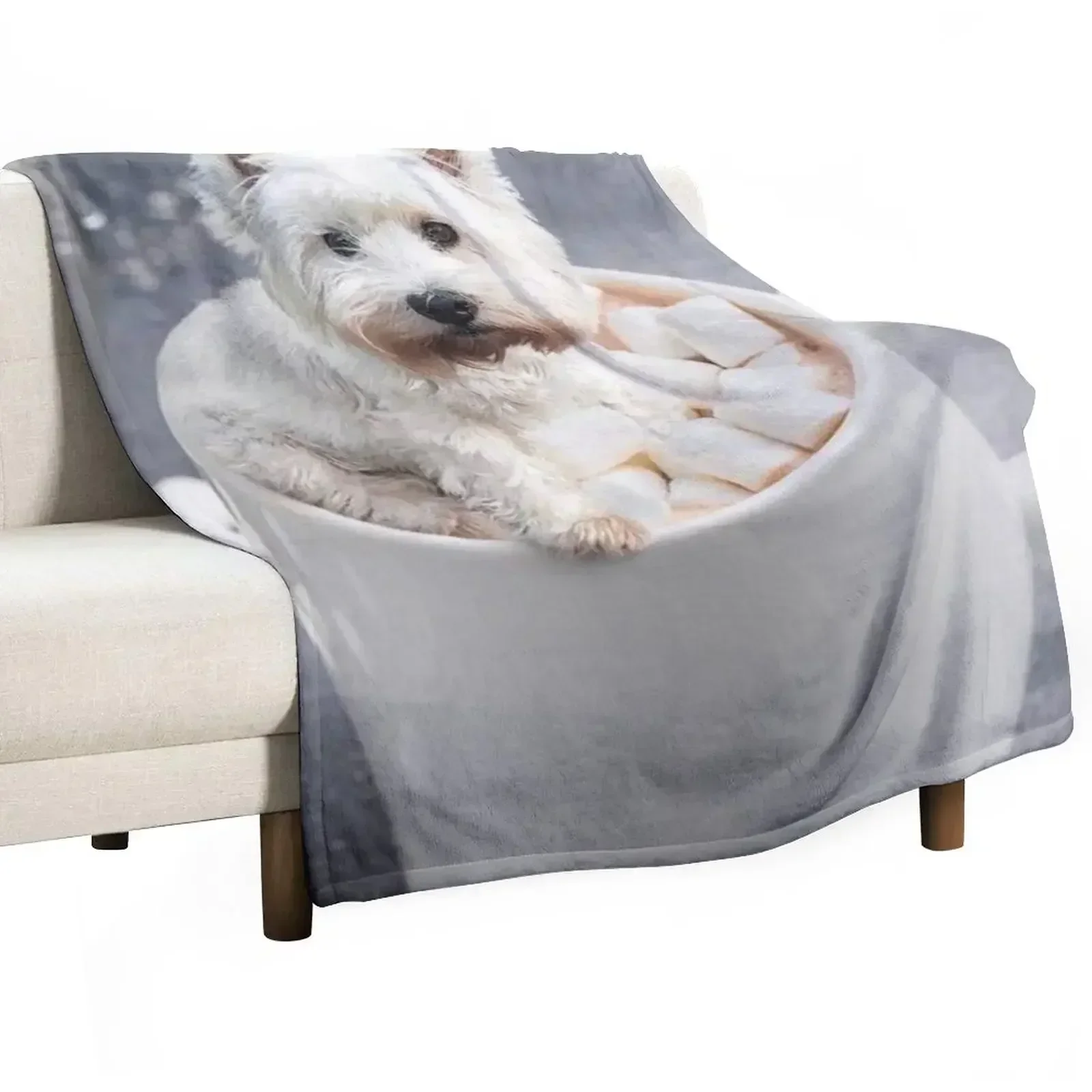 West Highland White Terriers Mug Throw Blanket Sofa Quilt Camping Summer Beddings wednesday blankets ands Luxury St Blankets
