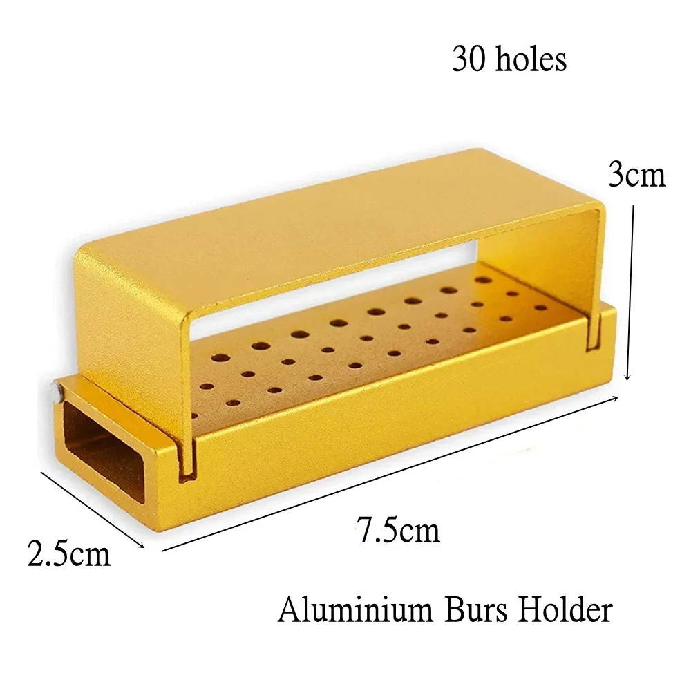 طقم ألماس أزيز للأسنان من الألومنيوم ، أداة حفر عالية السرعة ، أداة حفر لتلميع الأسنان ، تبييض الأسنان ، أداة صنفرة ، 30 من الألومنيوم