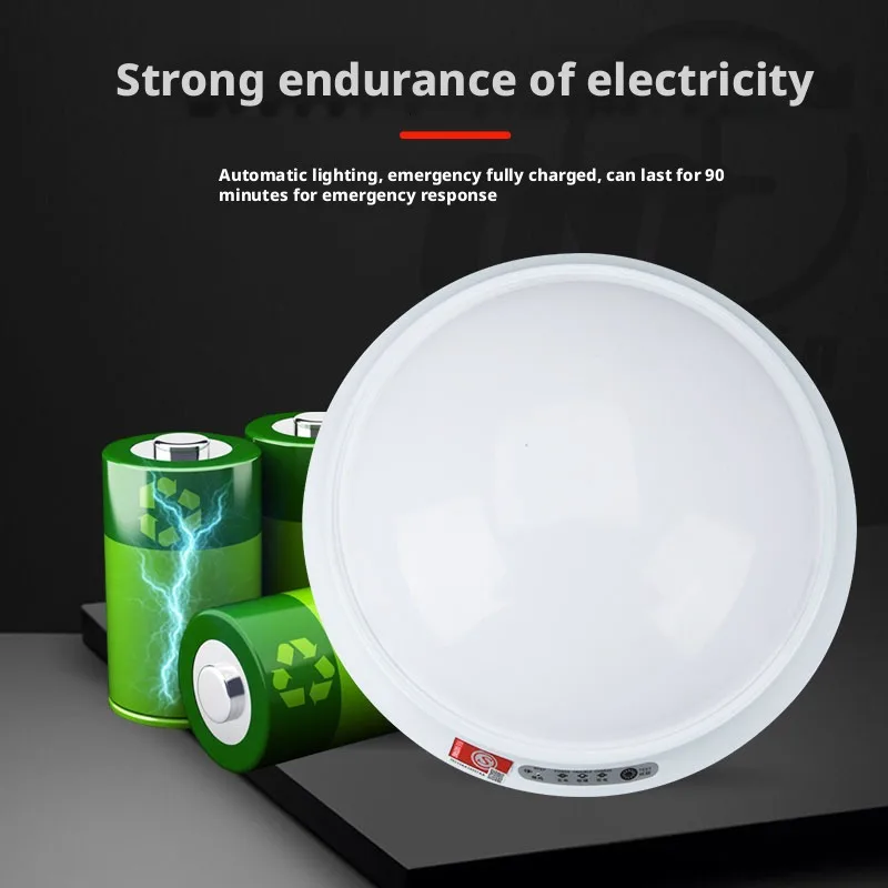 Led Fire Emergency Ceiling Light Sound Light Control Radar Human Body Induction Lamp Hallway Home Factory Power Outage Lighting