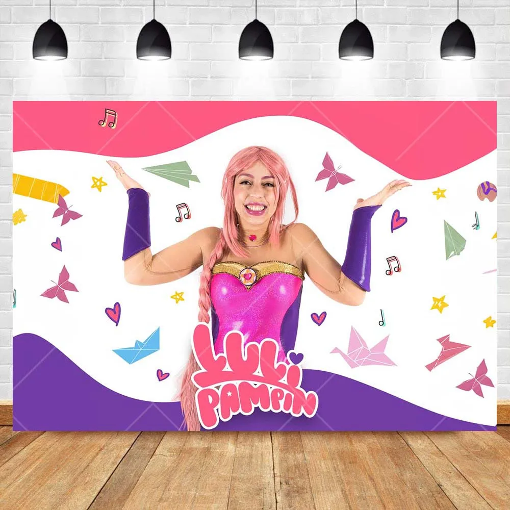 Pink Cute Luli Pampín Cumpleaños Girl Kid Birthday Party Baby Shower Backdrop Custom Photography Poster KidRoom Decor Background