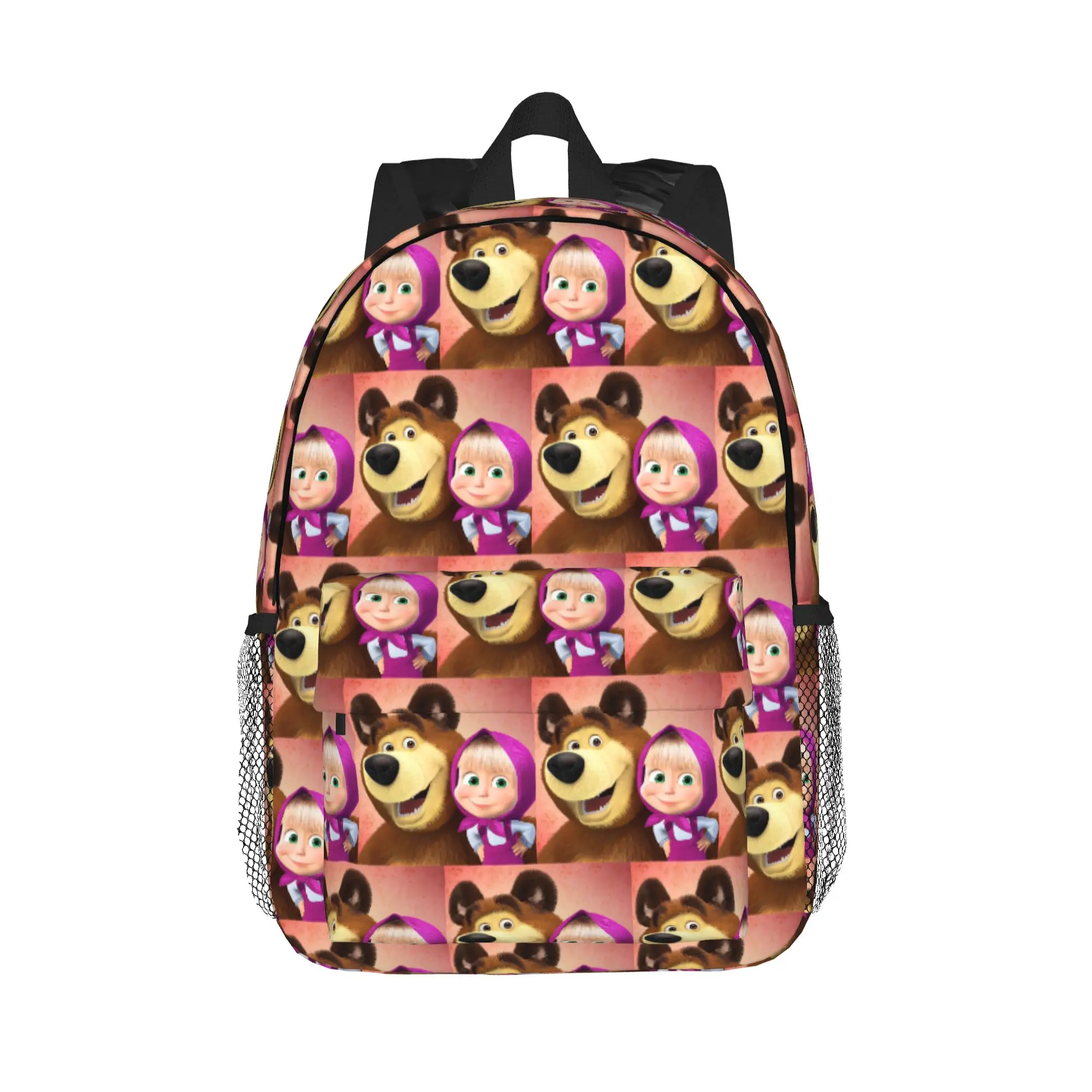 Cartoon Masha And The Bears Backpack Hot Sale Daypack Large Capacity Boys Girls BookBag Shoulder Bags for Men Women School Bag